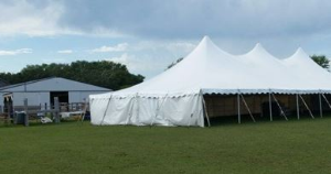 Tent Sides, per 20ft section (Solid White)