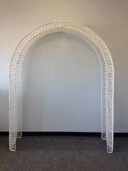 White wicker arch