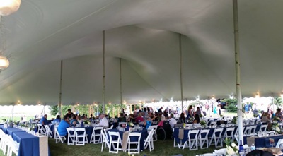 Rental tent for wedding reception in Brookfield Wisconsin