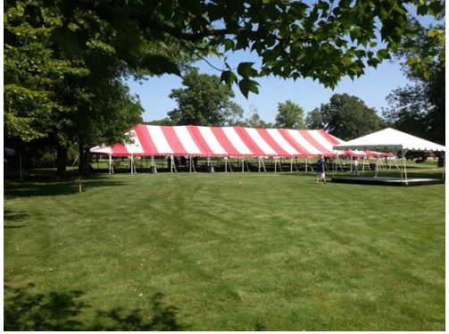 40x120 Red & White Party Tent Rent Dane County