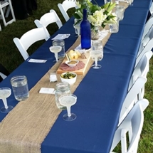 Table rental at wedding reception in Sun Prairie.