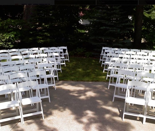 Chair setup wedding reception