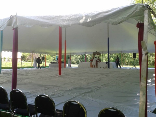 Tent rental for Hindu wedding ceremony in Pewaukee