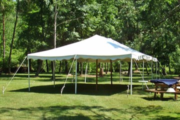 20 by 30 foot White Tent