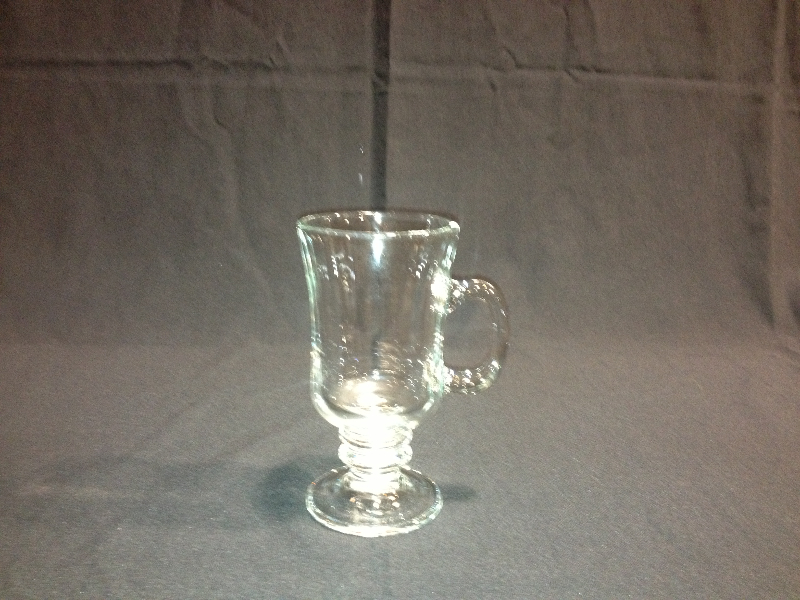 Coffee mug, footed-clear 8-1/2 oz. Irish Coffee