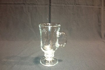Coffee mug, footed-clear 8-1/2 oz. Irish Coffee