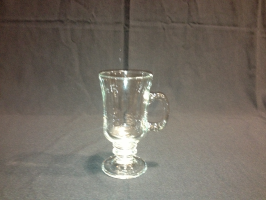 Coffee mug, footed-clear 8-1/2 oz. Irish Coffee