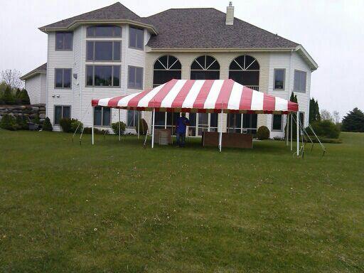 20 by 30 foot Striped Tent 20 by 30 foot Striped Tent rental in Milwaukee and Madison