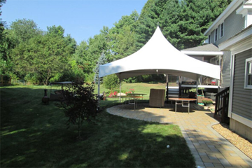 20x20 Free standing frame tent for rent in Madison & Milwaukee Wisconsin