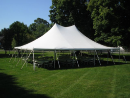 All white high peak tent rental Mequon