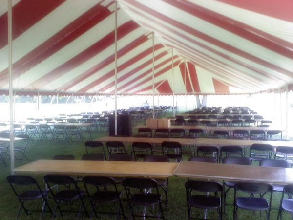 Striped Party Tent Rental for Madison Festival