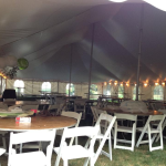 Wedding tent, tables and chairs rented in Hartland, Wisconsin