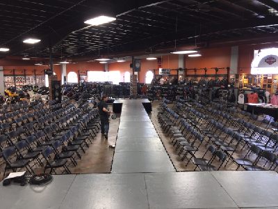 Wedding reception rentals in Milwaukee Milwaukee trade show rentals including stage and chairs