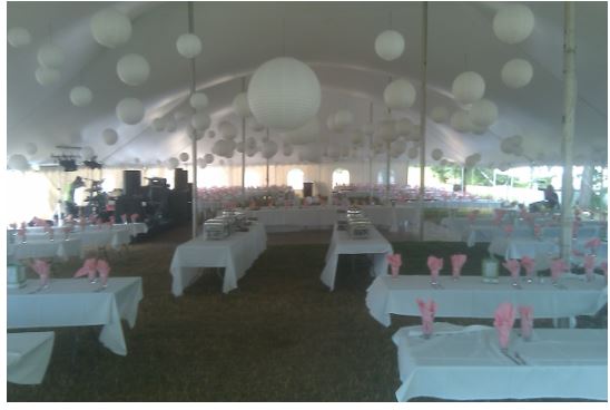 Under 60x100 Wedding Tent